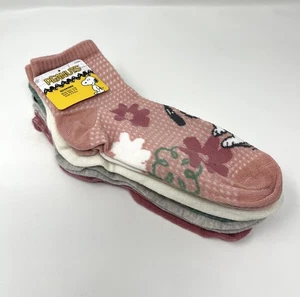 CALZINI PEANUTS SNOOPY CHARLIE WOODSTOCK 5 PAIA SCARPA MISURA 4-10 CALZINO 9-11 NUOVI - Foto 1 di 8