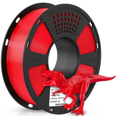 GEEETECH Impresora 3D Filamento Regular PLA Rojo 1.75mm 1KG Consumibles