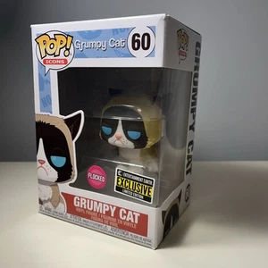 Grumpy Cat (FLOCKED) - Entertainment Earth Exclusive Funko Pop (WITH PROTECTOR)  - Picture 1 of 6
