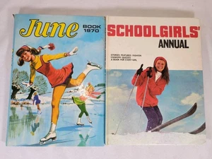 Girls Vintage Annuals Books X 2 June Book 1970 Schoolgirls Annual Rare Prop - Picture 1 of 16