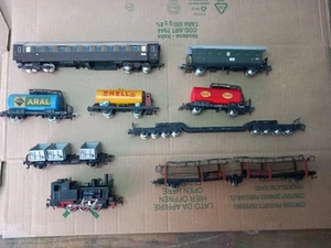 FLEISCHMANN HO LOCOMOTIVA A VAPORE CARROZZA FS BISARCA E CARRI MERCI - Foto 1 di 10