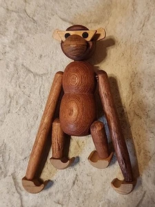 Scimmia da appendere vintage stile Kay Bojesen figura in legno snodata - Foto 1 di 5