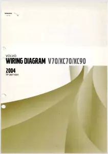 * Volvo V70 XC70 XC90 2004 Wiring Diagram Manual TP3971031 Reprint - Picture 1 of 15