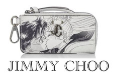 JIMMY CHOO SAILOR MOON TUXEDO MASK LISE-Z CARD HOLDER Monochrome NEW