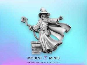 Amlund Grey Wizard | 32mm 28mm DnD Mini | Resin | Dungeons and Dragons - Picture 1 of 1
