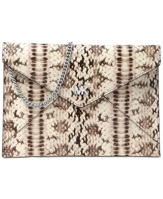 Bolso sin asas MICHAEL Kors pitón cuero natural en relieve Barbara sobre mediano Foto 1 de 2