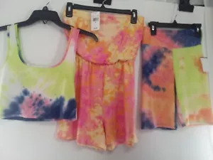 Derek Heart & Full Circle Trends with Love Short Set & Romper Size Small Jr. - Picture 1 of 12
