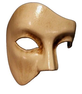 MAR5 PHANTOM OF THE OPERA MASK, HANDMADE BY ITALIAN  ARTISANS, COLOUR CREAM - Image 1 of 2