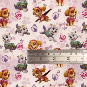 Paw Patrol Fabric Paw Girl Cotton Children's Craft Official Licence 140cm Wide - Picture 1 of 3