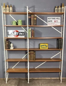 Mid Century Staples Vintage Retro 70s LADDERAX  Wall Shelving System Unit. - Picture 1 of 6