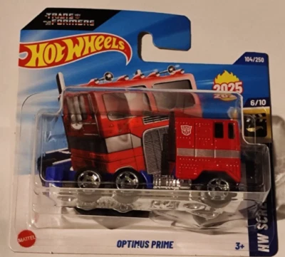 Hot Wheels 2025Optimus Prime  HYW26 6/10 HW Screen Time Nuova Sigillata 104/250 - Immagine 1 di 2