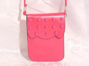 VEGANE LEDER MODE TASCHE KREUZKÖRPER #HOT PINK #322247-120 - Bild 1 von 2