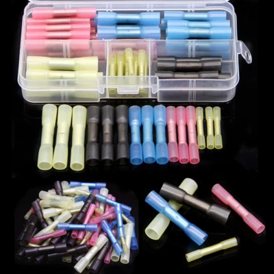 70pcs Automotive Marine Heat Shrink Butt Splice Wire Connectors Crimp Terminals - Image 1 of 4