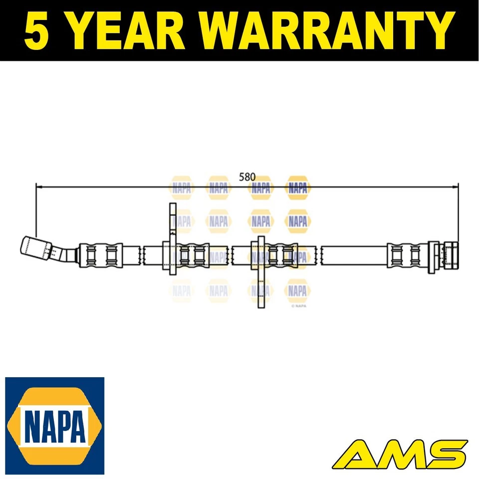 Se adapta a Honda Civic 1995-2001 CRX 1987-1989 + Otros modelos Manguera de freno trasero NAPA Foto 1 de 4