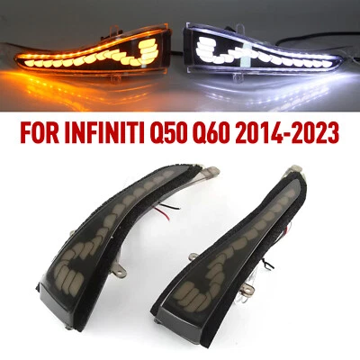 LED Mirror Sequential Signal Light and Fog Light For Infiniti Q50 Q60 2014-2023 - Изображение 1 из 4
