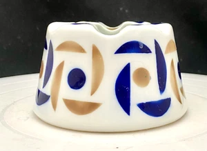 SCHÖNER VINTAGE SPANISCHER SARGADELOS RUNDER BLAU/BRAUNER ASCHENBECHER 4" MARKIERT um 1990 Sehr guter Zustand - Bild 1 von 7
