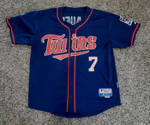2010 JOE MAUER Majestic Inaugural Season Minnesota Twins MLB Jersey Mens Size 48 Cover