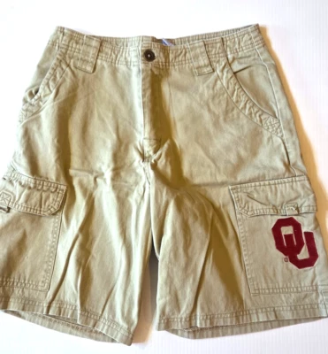 Pantalones Cortos NCAA By KA Hombres 28-30 Caqui Carga Univ Of Oklahoma OU Sooners Bordados Foto 1 de 4