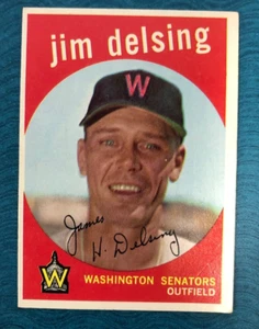 Tarjeta de béisbol 1959 Topps Jim Delsing #386 (ex-oc) - Imagen 1 de 2