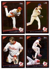 2009 Topps Wal Mart Black Border Series 1 - PHILADELPHIA PHILLIES Team Set