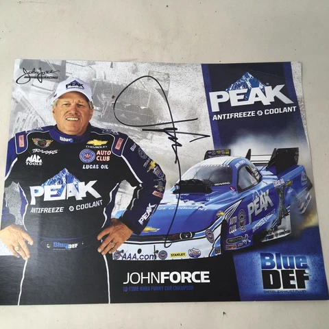 Warren Johnson Signed 8.5”x11” Poster 16X NHRA Funny Car Champion Autograph Cover