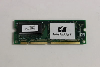 HP C3289-80019 C3289-80020 ADOBE POSTSCRIPT 3 100 PIN MODULE - Image 1 of 2