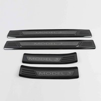 For Tesla Model 3 2017 2021 Stainless Steel Door Sill Trim Scuff Plate Protector