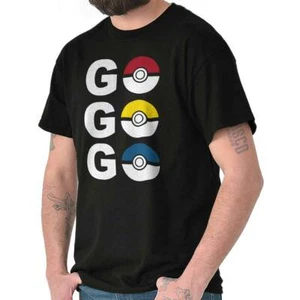 Cool Anime Video Game Trainer GO GO GO Ball Womens or Mens Crewneck T Shirt Tee - Picture 1 of 9