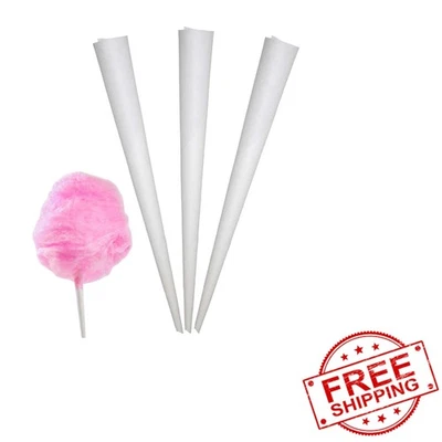 Conos de algodón de caramelo de 100 quilates - 11 pulgadas triple envueltos para fiestas y ferias Foto 1 de 4