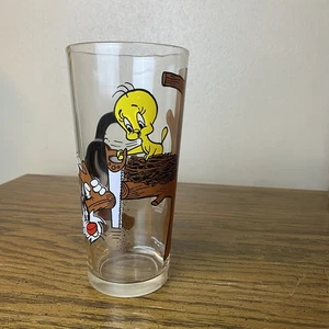 Vidrio Pepsi vintage 1976 Sylvester & Tweety Bird Warner Bros. Looney Toons - Imagen 1 de 12