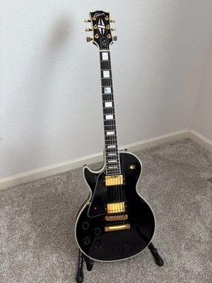 Gibson Les Paul 2000 personalizada para zurdos belleza negra con estuche *toda original Foto 1 de 4