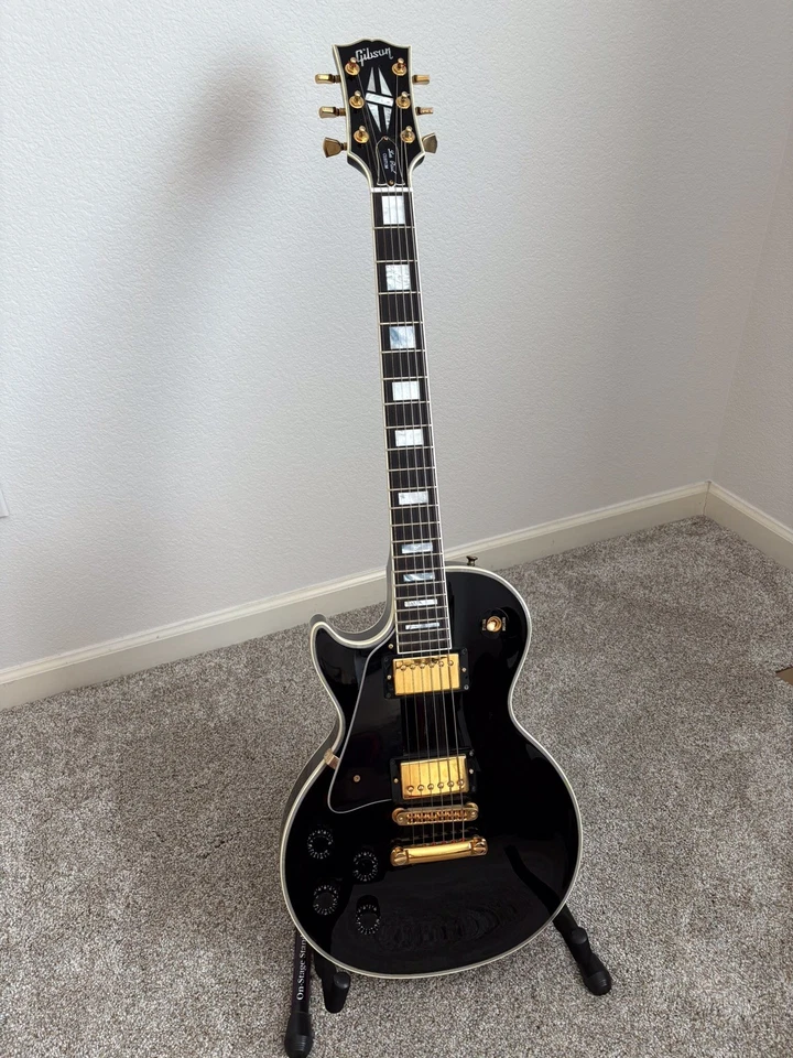 Gibson Les Paul 2000 personalizada para zurdos belleza negra con estuche *toda original Foto 1 de 4