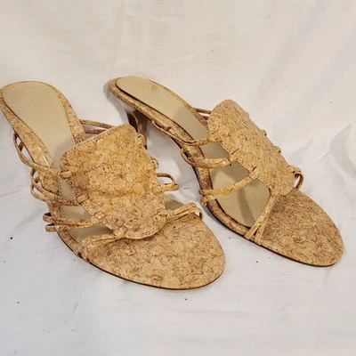 Vintage Women's Shoes Heels Cork Style by Fioni Size 9w, Unused in Box - Image 1 of 4