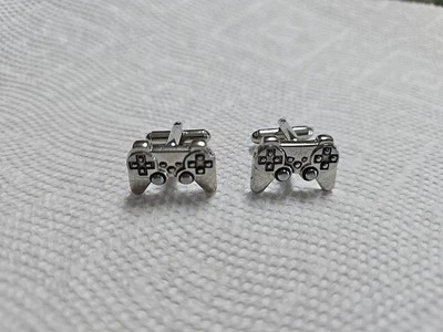 CONTROLADOR DE JUEGO GEMELOS PLAYSTATION XBOX Video Gamer con BOLSA DE REGALO Metal Plateado Foto 1 de 2