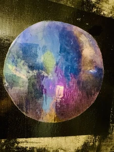 K. VALENTINE Original Contemporary Abstract Mixed Media Iridescent Wood Artwork - Picture 1 of 17