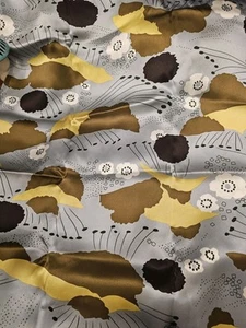 4 Yards Silk Charmeuse Fabric 44" Silver Bronze Yellow Abstract Emma One Sock - Picture 1 of 5