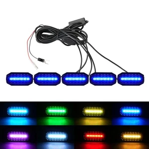 RGB LED Grille Lights Compatible with 2024-2025 Jeep Wrangler JL JLU JT,5PCS ... - Bild 1 von 8