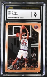 1998 - 99 Topps #199 Vince Carter CSG 9 MINT, HOF ROOKIE, CGC, TBC - Imagen 1 de 3