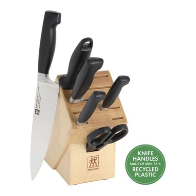 ZWILLING Four Star Eco 7 piezas, Juego de bloques de cuchillos, natural 🔥🔥🔥 Foto 1 de 4