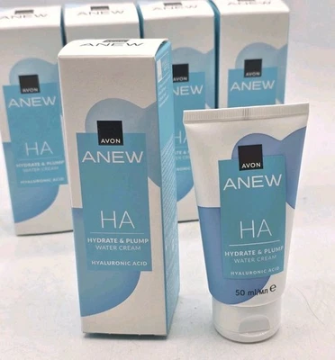 X5 Avon Anew HA Hydrate & Plump Water Cream Hydration Upto 72 Hours 50ml Joblot - image 1 of 4