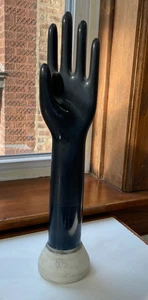 Vtg 1993 General Porcelain Trenton NJ Black Glove Mold 16" Tall Jewelry Display - Picture 1 of 9