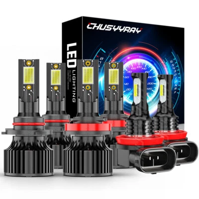 SET For Honda BR-V 2018 2019 6pcs LED Headlights + Fog Lights Bulbs Combo Kit - Image 1 of 4