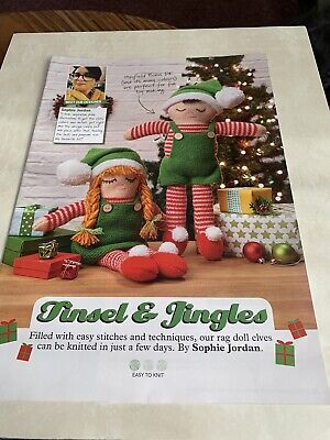 Oropel & Jingles Juguete Elfos Extracto De La Revista Tejer Patrón. • 1.11€