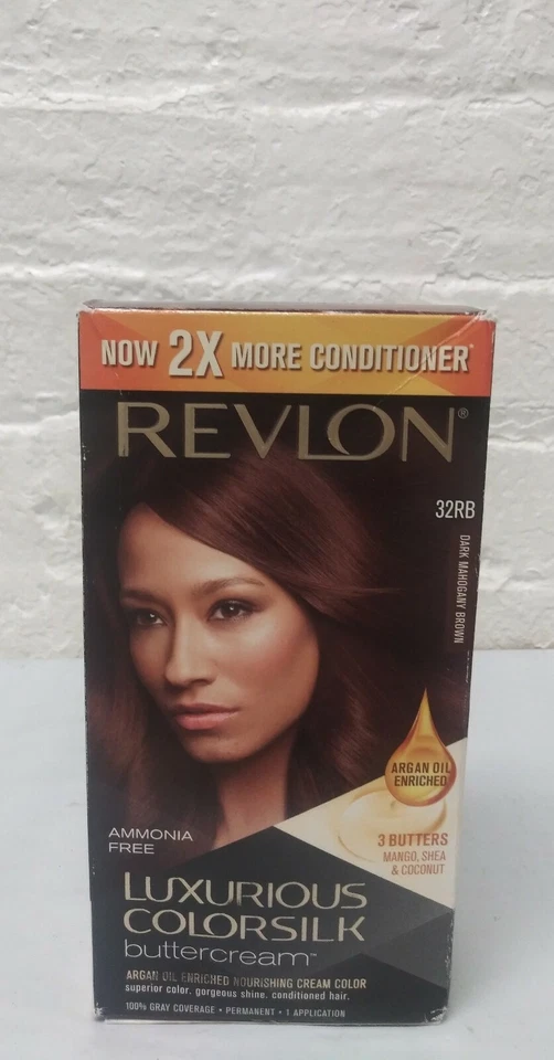 Revlon Luxurious Colorsilk Buttercream 32RB Tinte de color de cabello marrón caoba oscuro Foto 1 de 1