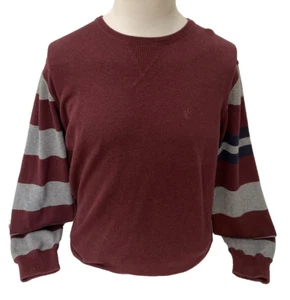 Fat Face Herren Pullover - Burgunderrot Mix Baumwolle Strick Rundhals Pulli - Large - Bild 1 von 8
