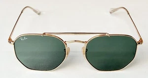 Occhiali da sole Ray-Ban MARSHAL Classic lenti G-15 su montatura oro RB3648 001 PREZZO AL PUBBLICO £164 - Foto 1 di 9
