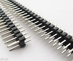 200pcs Double Row 2x 40pin Male 2.54mm Pitch Flat PCB Panel Breakable Pin Header