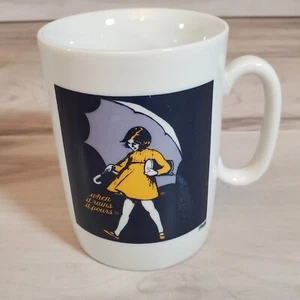 Morton Salt Girl 1968 Logo Advertising Coffee Tea Mug Cup Collectible  - Picture 1 of 9