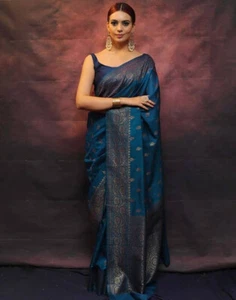 Saree per sari kanjivaram impreziositi, tessuti, autodisegnanti, sari jacquard - Foto 1 di 5