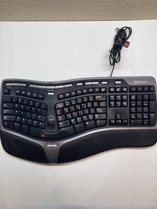 Microsoft Natural Ergonomic Keyboard 4000 v1.0 KU-0462 USB Wired: FAIR-SEE DESC - Picture 1 of 10